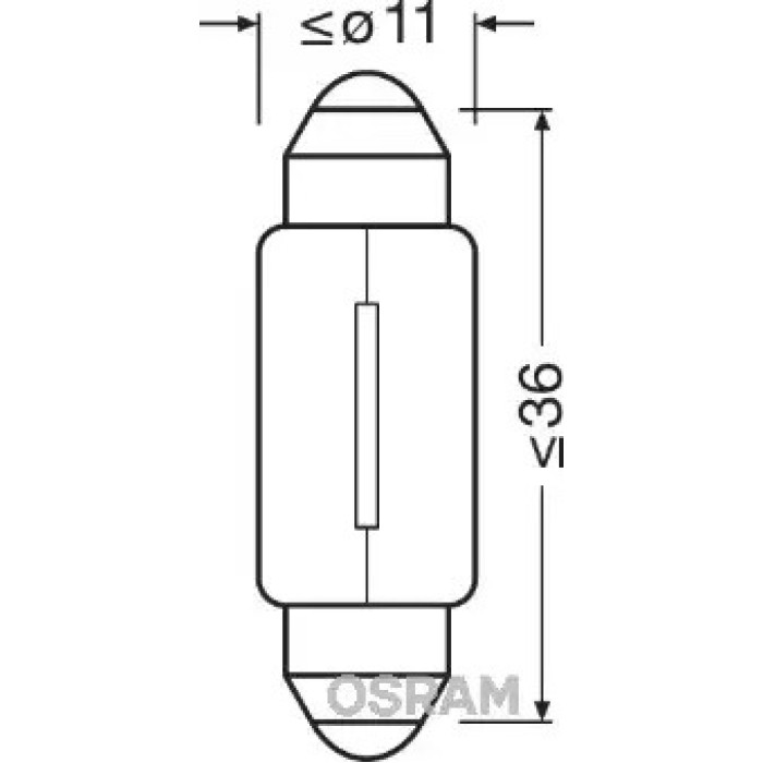 Вказівна лампа Osram 6423-02B C5W 36mm 24V SV8.5-8