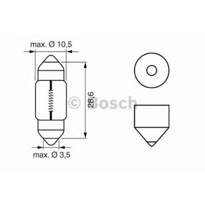 Вказівна лампа Osram 6438 C10W 28mm 12V SV8.5-8