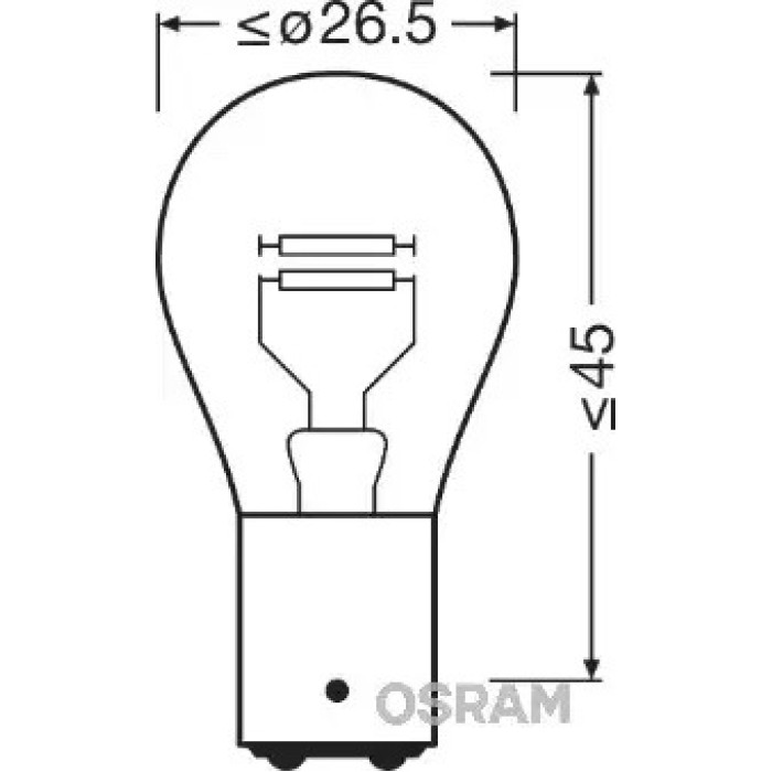 Вказівна лампа Osram 7537 P21/5W 24V 21W BA15d