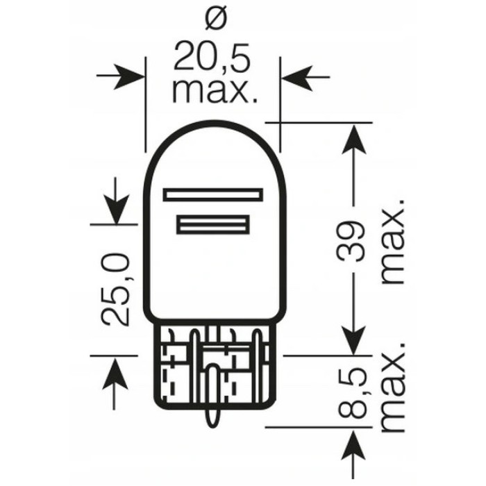 Вказівна лампа Philips 12066 W21/5W 12V W3X16q