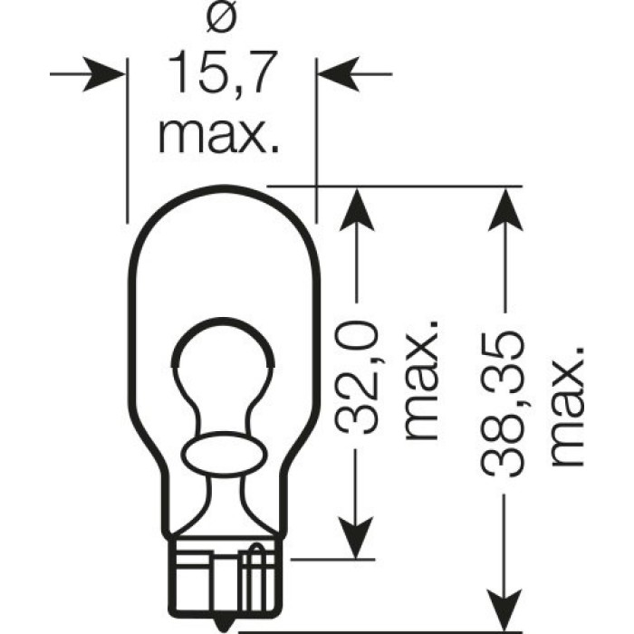 Вказівна лампа Philips 12067 W16w 12V W2.1X9.5D