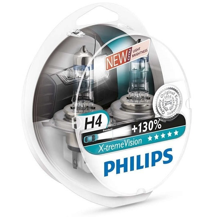 Лампа головного світла Philips H4 60/55W Xtreme Vision 12342XV