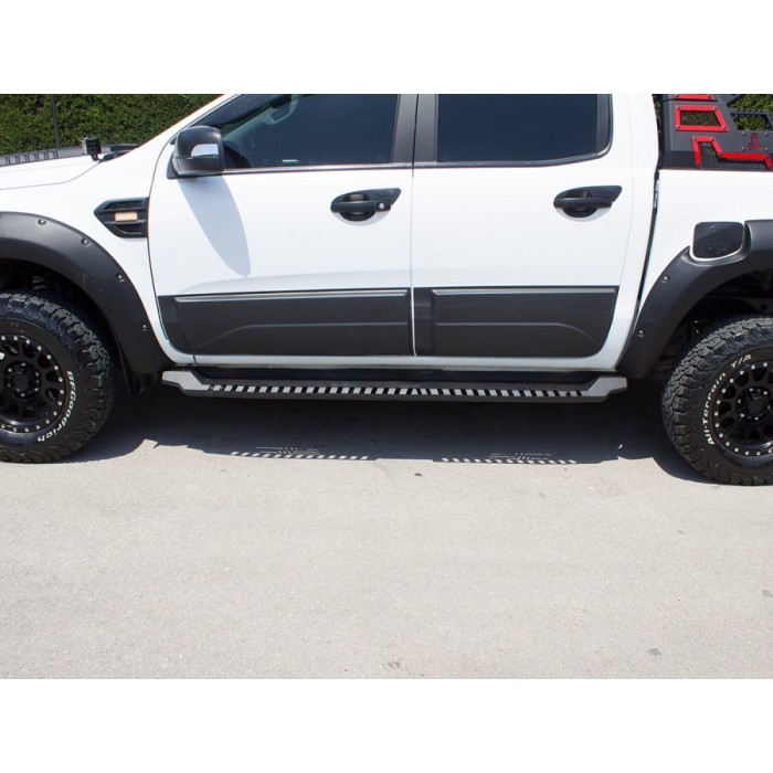 Силовые пороги Dakar V1 (2 шт, металл) для Renault Duster 2018-2024 гг
