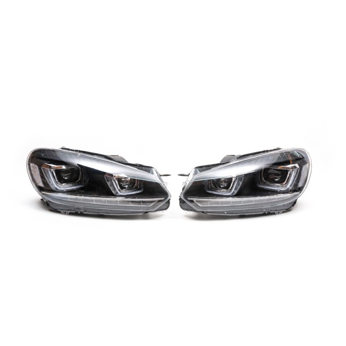 Передні фари Black (2 шт, LED) для Volkswagen Golf 6