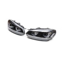 Передние фары Black (2 шт, LED) для Volkswagen Golf 6