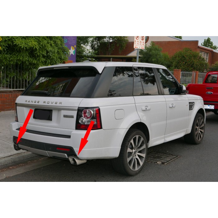 Насадки на глушник V2 (2 шт, нерж) для Range Rover Sport 2005-2013 рр