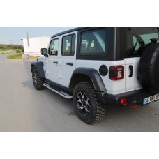 Бокові пороги Tayga V2 (2 шт., Алюміній) для Jeep Wrangler 2018- рр