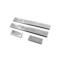 Накладки на пороги Carmos V2 (4 шт, нерж) для Opel Corsa C 2000- гг