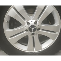 Колпачки на диски 70/75 мм с кольцом (4 шт, черные) для Тюнинг Mercedes