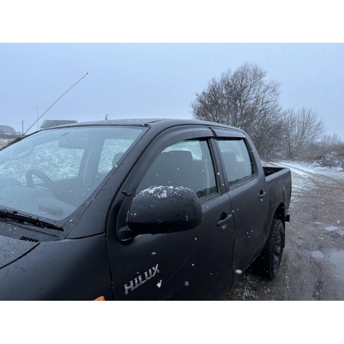 Ветровики (4 шт, Sunplex Sport) для Toyota Hilux 2006-2015 гг