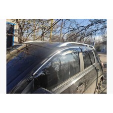 Вітровики з хромом (4 шт., Sunplex Chrome) для Nissan Qashqai 2010-2014рр