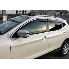 Вітровики з хромом (4 шт., Sunplex Chrome) для Nissan Qashqai 2014-2021 рр