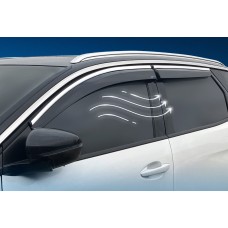 Вітровики з хромом (4 шт., Sunplex Chrome) для Peugeot 3008 2016-2023 рр