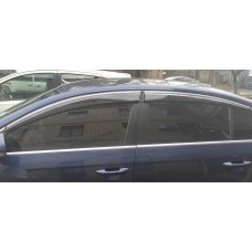 Вітровики з хромом (4 шт., Sunplex Chrome) для Volkswagen Passat B6 2006-2012рр