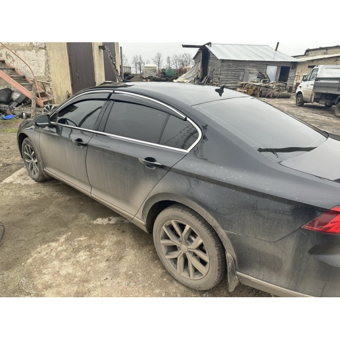 Вітровики з хромом SD (4 шт., Sunplex Chrome) для Volkswagen Passat B8 2015-2023 рр