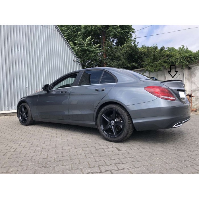 Спойлер LIP (Sunplex, чорний) (125,9см *6см) для Mercedes C-сlass W205 2014-2021рр