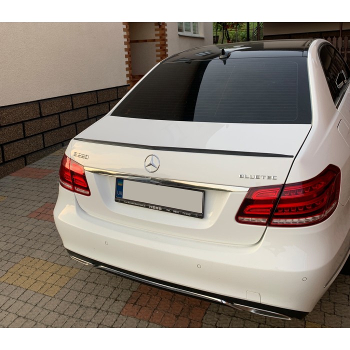 Спойлер LIP (Sunplex, чорний) (130,5см* 5,8см) для Mercedes E-сlass W212 2009-2016рр