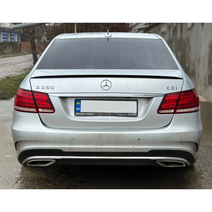 Спойлер LIP (Sunplex, чорний) (130,5см* 5,8см) для Mercedes E-сlass W212 2009-2016рр