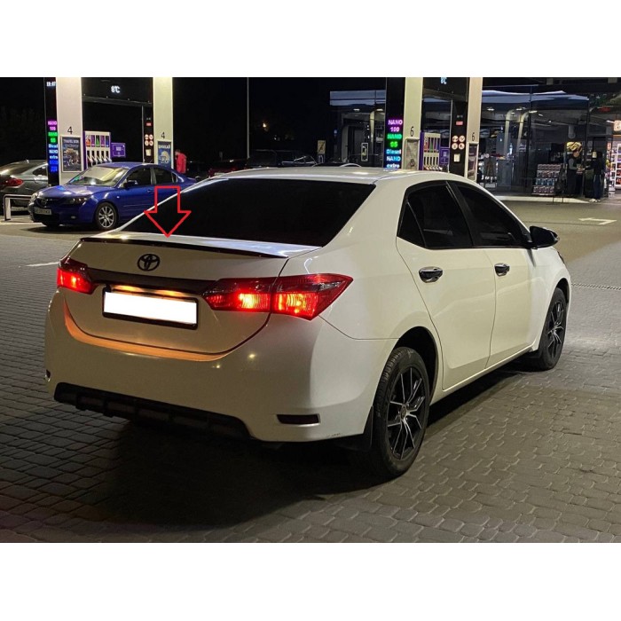 Спойлер LIP (Sunplex, чорний) (118см *6,4см) для Toyota Corolla 2013-2019 рр