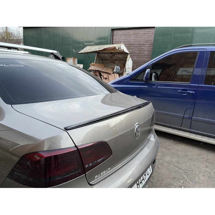 Спойлер LIP (Sunplex, чорний, для EU) (115,8см * 6,3см) для Volkswagen Passat B7 2012-2015рр