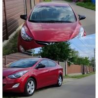 Накладки на дзеркала без вирізу під поворот BMW-style (2 шт) для Hyundai Elantra 2011-2015 рр