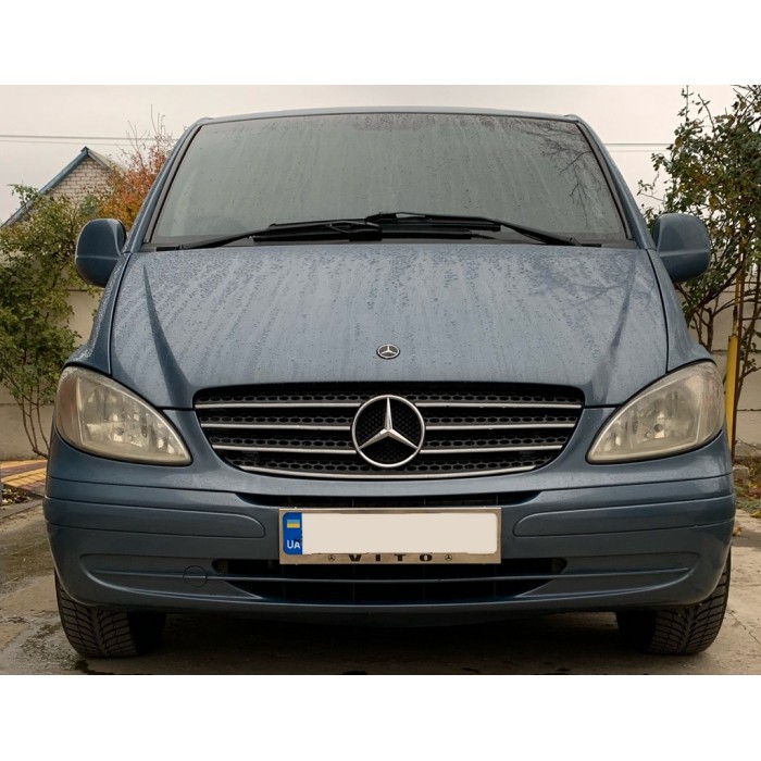 Рамка під номер хром (1 шт, нержавіюча сталь) для Mercedes Vito W639 2004-2014 рр