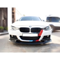 Накладка на передній бампер ЛИП для М-Performance (чорна) для BMW 3 серія F-30/31/34 2012-2019 рр