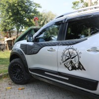Молдинг на верх двери (6 шт, ABS) для Nissan Navara/NP300 2016- гг