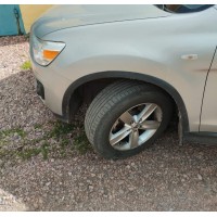 Накладки на арки 2012-2016 (4 шт, черные, ABS-пластик) для Mitsubishi ASX