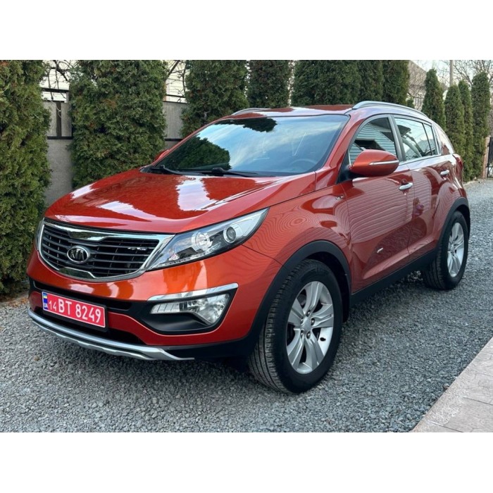 Передня накладка B06 (пластик) для Kia Sportage 2010-2015 рр