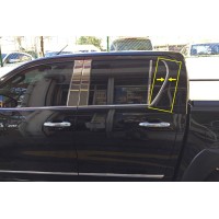 Накладки на задние дверные стойки (2 шт, нерж) для Toyota Hilux 2015- гг