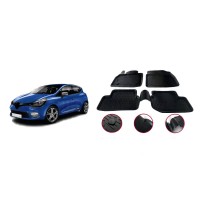 Резиновые коврики (4 шт, Niken 3D) для Renault Clio IV 2012-2019 гг