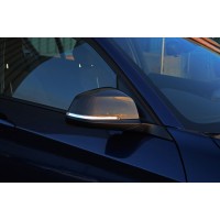 Накладки на зеркала (2 шт, натуральный карбон) для BMW 1 серия F20/21 2011-2019 гг