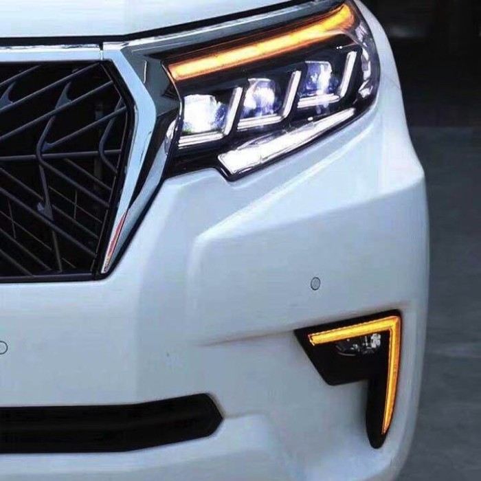 Передня оптика Lexus-design-3-LED (2017-2025, 2 шт) для Toyota Land Cruiser Prado 150