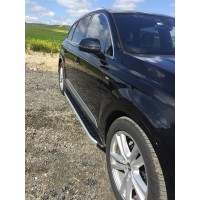 Боковые пороги Fullmond (2 шт., алюминий) для Ауди Q7 2015- гг