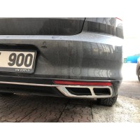 Накладки на глушитель Carmos SD/SW (2019-2025, 3 шт, нерж) для Volkswagen Passat B8