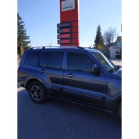 Рейлинги Хром турецкий дизайн (2 шт) для Mitsubishi Pajero Wagon III