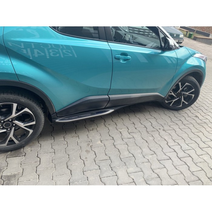 Бокові пороги Оригінал V2 (2 шт., алюм.) для Toyota C-HR 2016–2023 рр