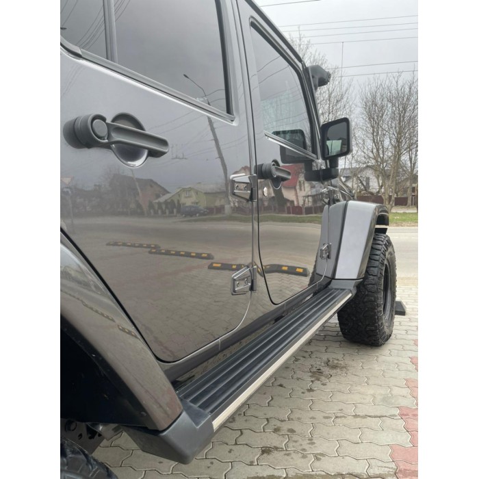 Бокові пороги Black (2 шт) для Jeep Wrangler 2007-2017 рр