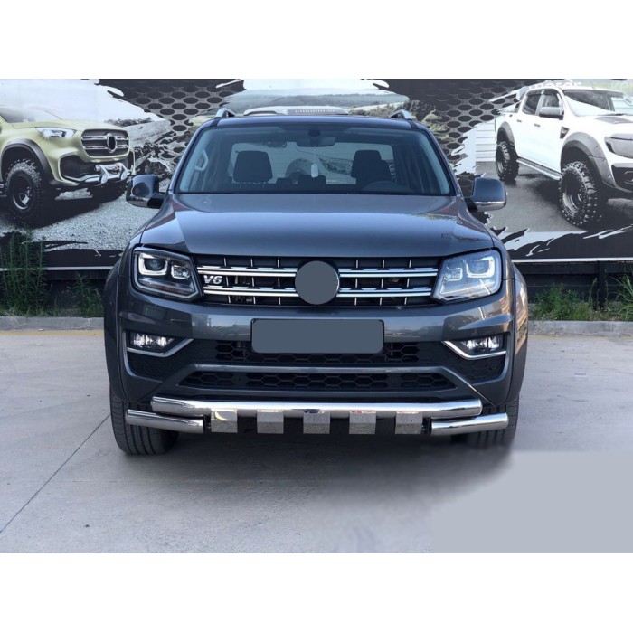 Передній захист F3-08.7 (нерж) для Volkswagen Amarok 2010-2022 рр