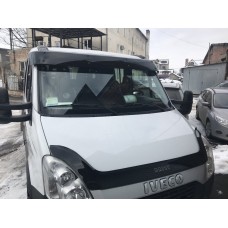 Козирьок на лобове скло V1 (чорний глянець, 5мм) для Iveco Daily 2006-2014 рр