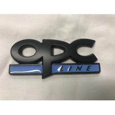 Металевий шильдик OPC Line (Чорний) для Тюнінг Opel