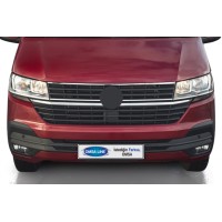 Накладка на верх решетки 2019-2025 (1 шт, нерж) для Volkswagen T6