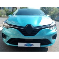 Накладки на решітку (2 шт) Carmos - Турецька сталь для Renault Clio V 2019- рр