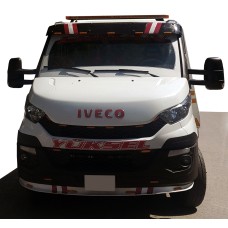 Козирьок на лобове скло V1 (чорний глянець, 5мм) для Iveco Daily 2014- рр