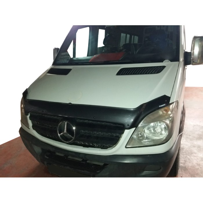 Дефлектор капоту під карбон 2006-2013 (EuroCap) для Mercedes Sprinter W906 рр