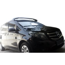 Козирьок на лобове скло (чорний глянець, 5мм) для Mercedes Vito / V-class W447 2014- рр