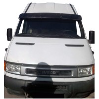 Козирьок на лобове скло V1 (чорний глянець, 5мм) для Iveco Daily 1999-2006 рр