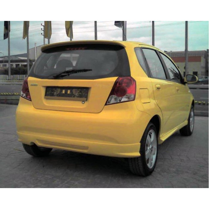 Накладка на задній бампер (під фарбування) для Chevrolet Aveo T200 2002-2008 рр