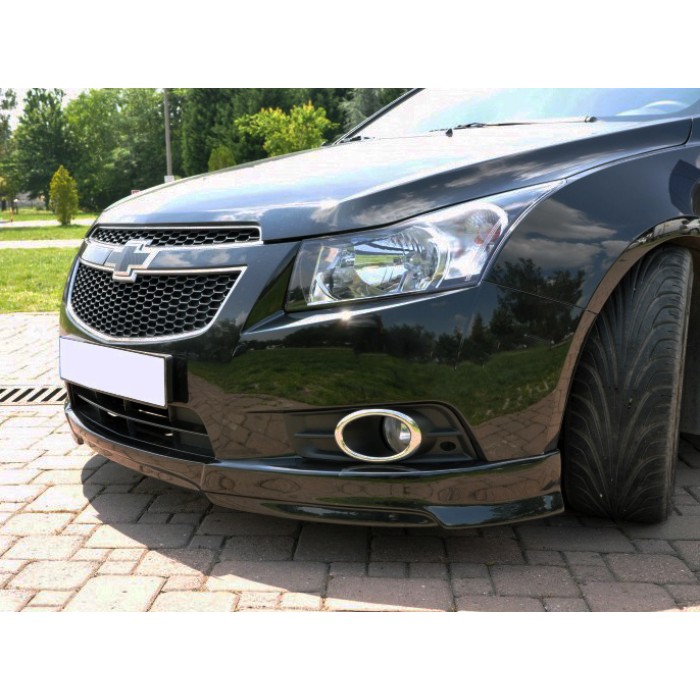 Накладка на передний бампер HB (Meliset, под покраску) для Chevrolet Cruze 2009-2015 гг